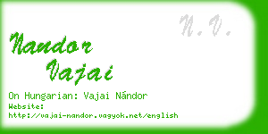 nandor vajai business card