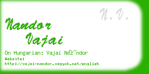 nandor vajai business card